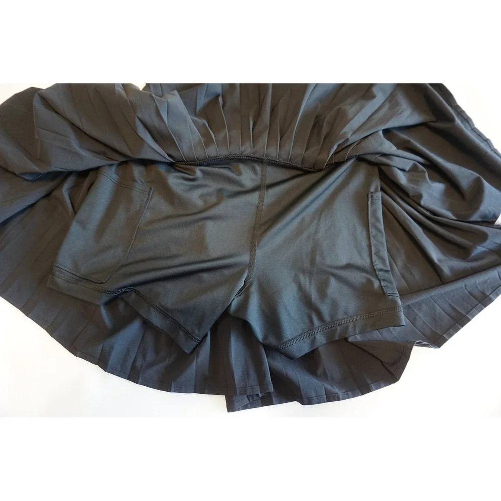 All in Motion Girls Black Pleated Athletic Skort XL 14 Active Tennis Golf Skirt